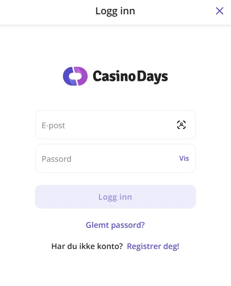 Casino days login.